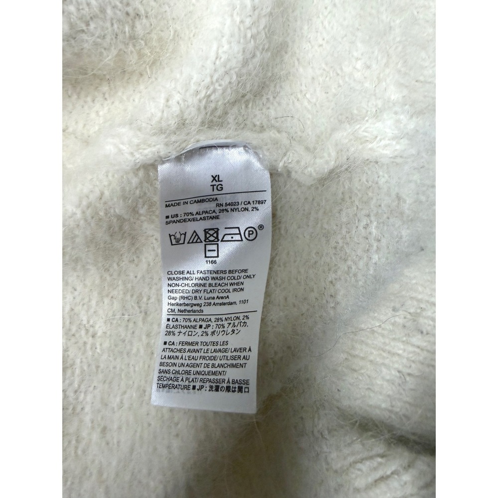 Banana Republic Factory Alpaca Fair Isle Shawl Collar Cardigan Sweater Womens XL - Picture 5 of 7